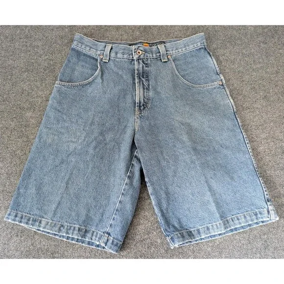 Vintage 90s Y2K JNCO Classic Pipes Jeans Denim Shorts Sz 34 Made in USA